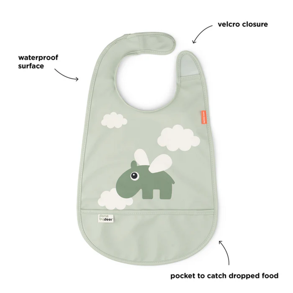 Slab met velcro Happy clouds Green