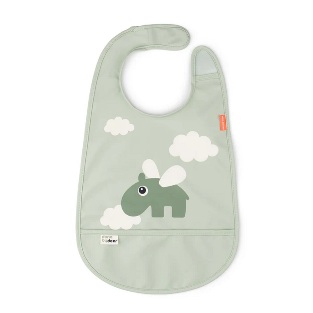 Slab met velcro Happy clouds Green