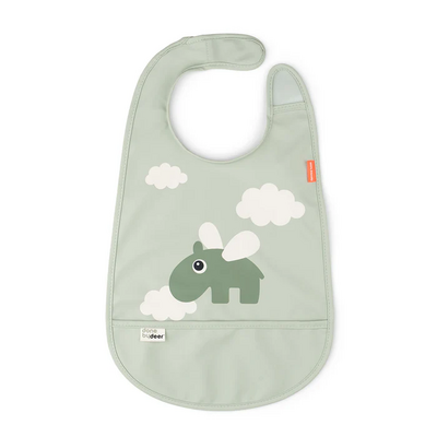 Slab met velcro Happy clouds Green
