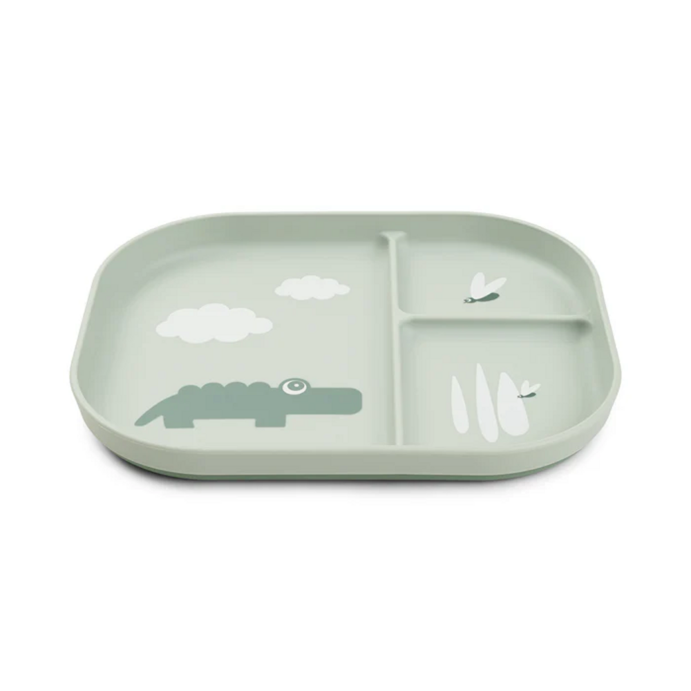 Foodie compartment bord Croco Green