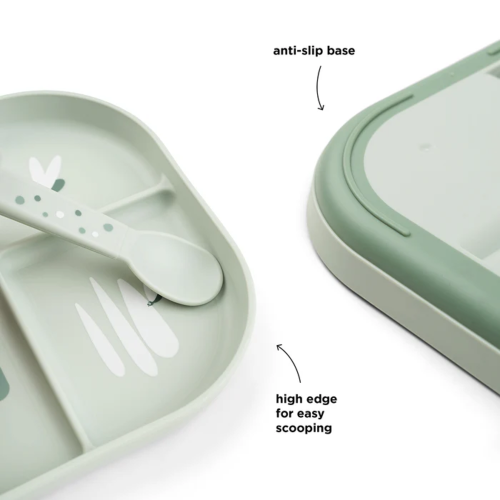 Foodie compartment bord Croco Green