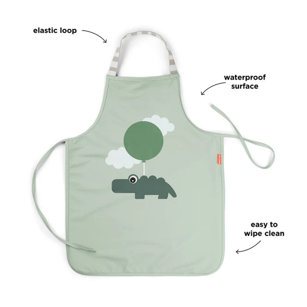 Waterproof kinderschort Happy clouds Green