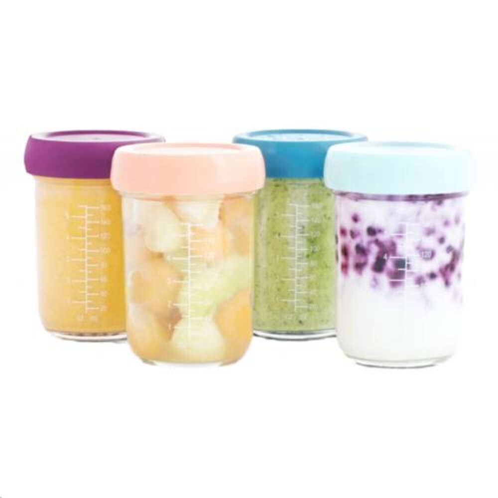 Glazen babybols 240ml x 4 + receptenboek