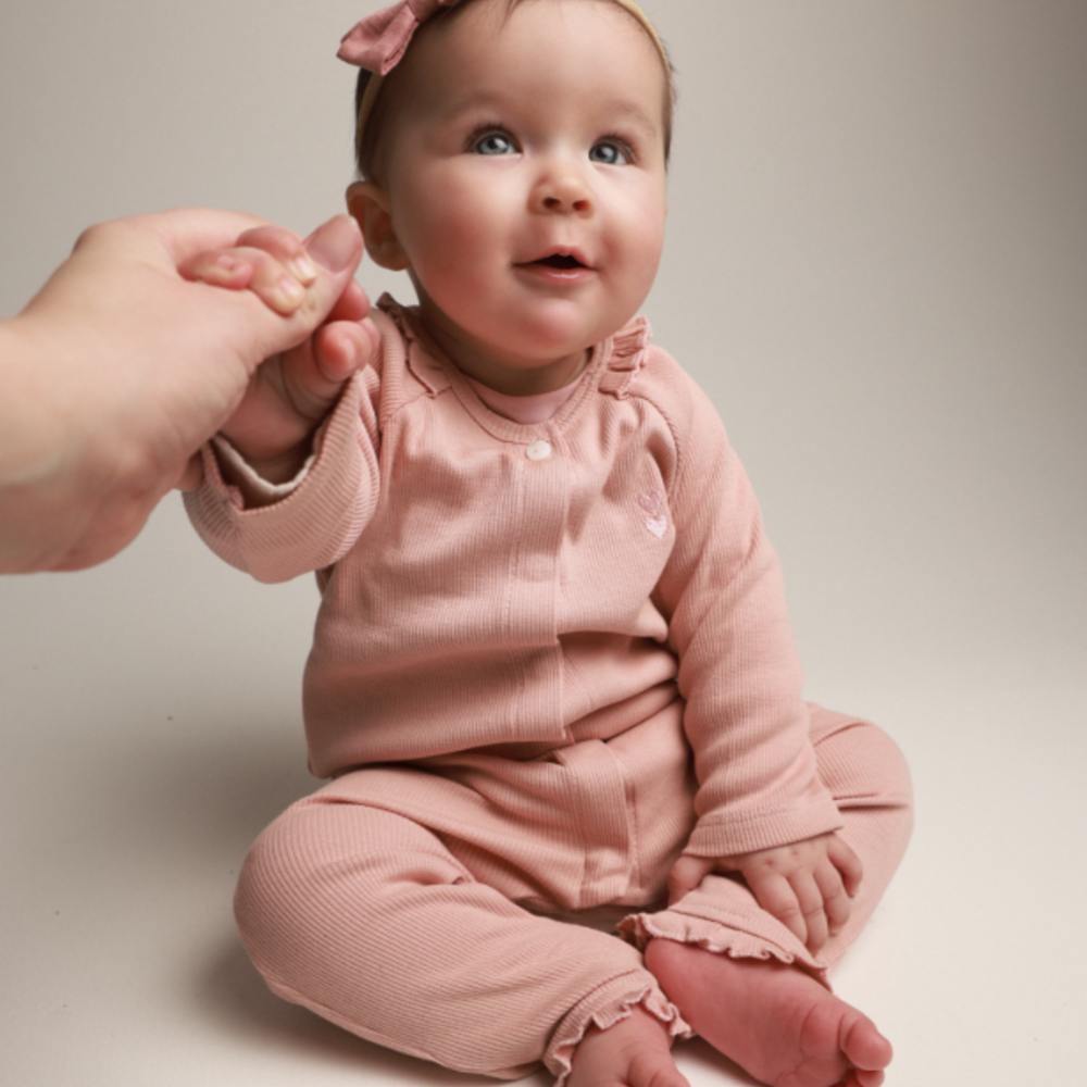 Babypakje Olivia ruffles Blush pink