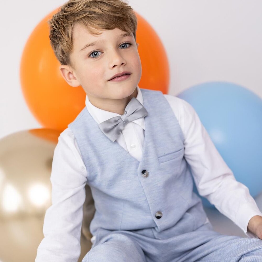 T-shirt lange mouwen Milan met strik set Blanc de Blanc