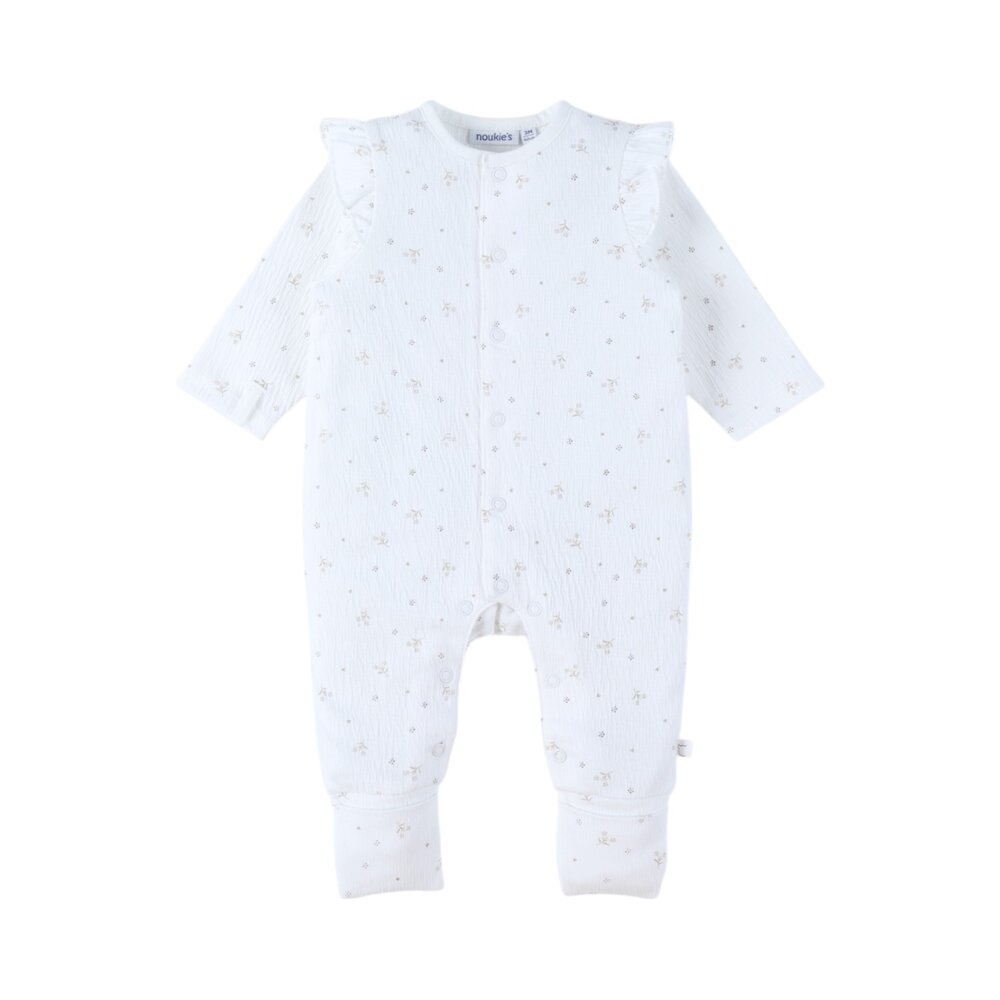 Baby Pyjama, Jersey AOP - Newborn Wit