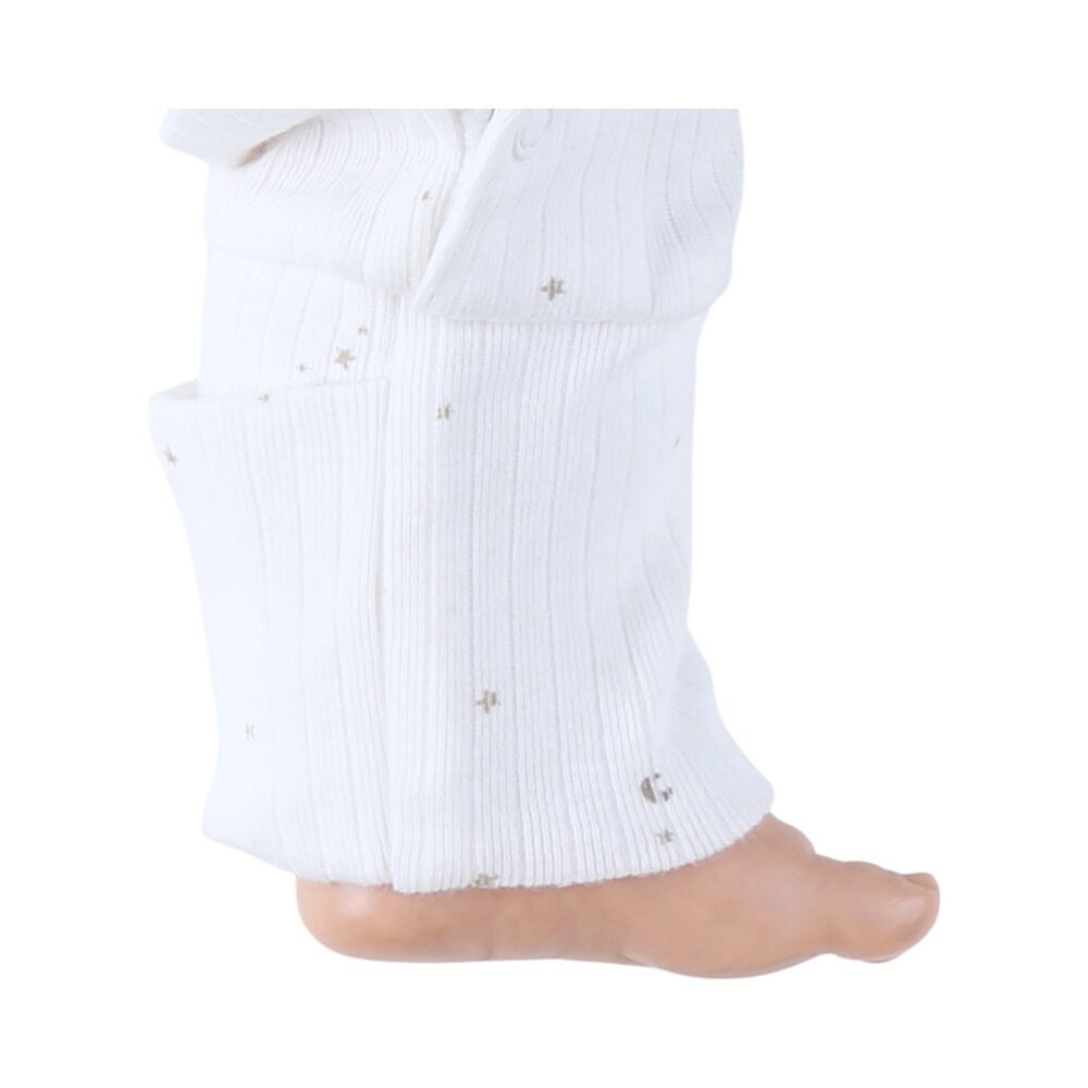 Baby Pyjama, Jersey AOP - Newborn Wit