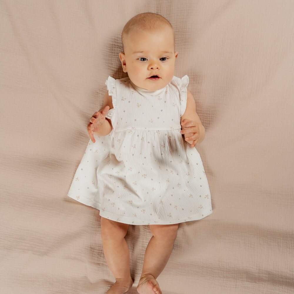 Kleedje, Jersey Gekreukeld - Newborn Beige