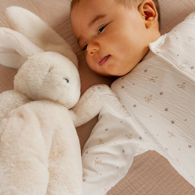 Baby Pyjama, Jersey AOP - Newborn Wit