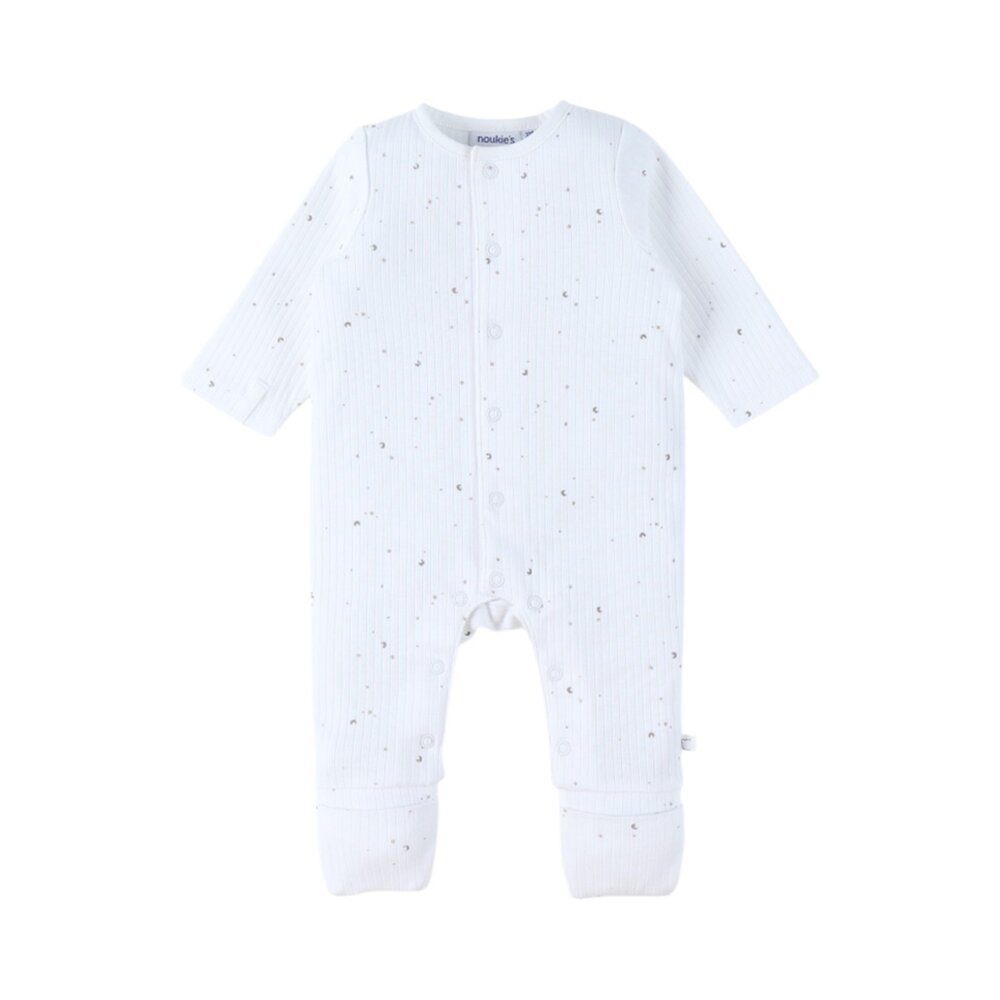Baby Pyjama, Jersey AOP - Newborn Wit
