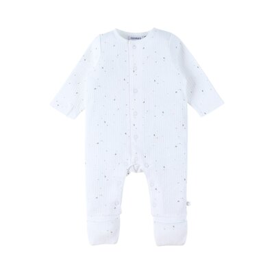 Baby Pyjama, Jersey AOP - Newborn Wit