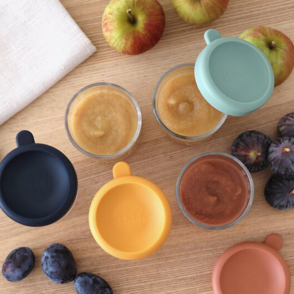 Set van 6 glazen bewaarpotjes 250 ml (Sunrise color mix)