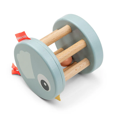 Houten rammelaar Birdee Blue