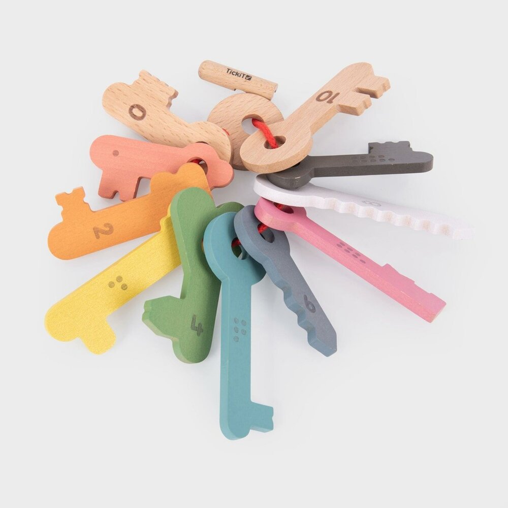Regenboog houten sleutels