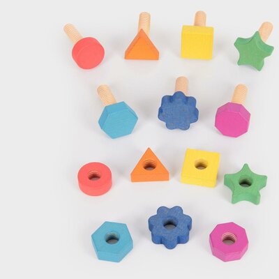 Regenboog Houten Moeren & Bouten 7 stuks