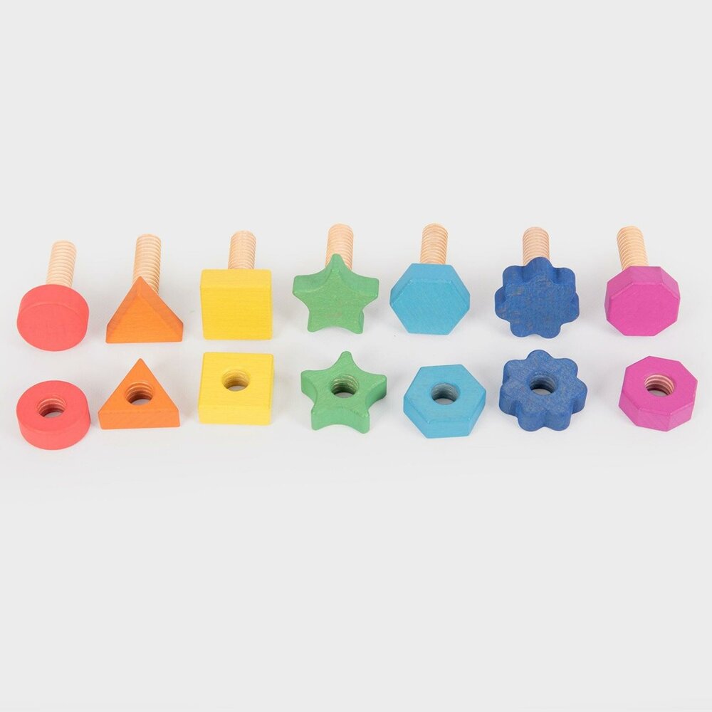 Regenboog Houten Moeren & Bouten 7 stuks