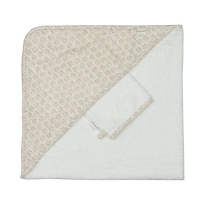 Badcape + Washand Boho 80X80 cm Taupe