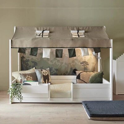 4-IN-1 bed met dakframe voor stofdak /Luxe L. White