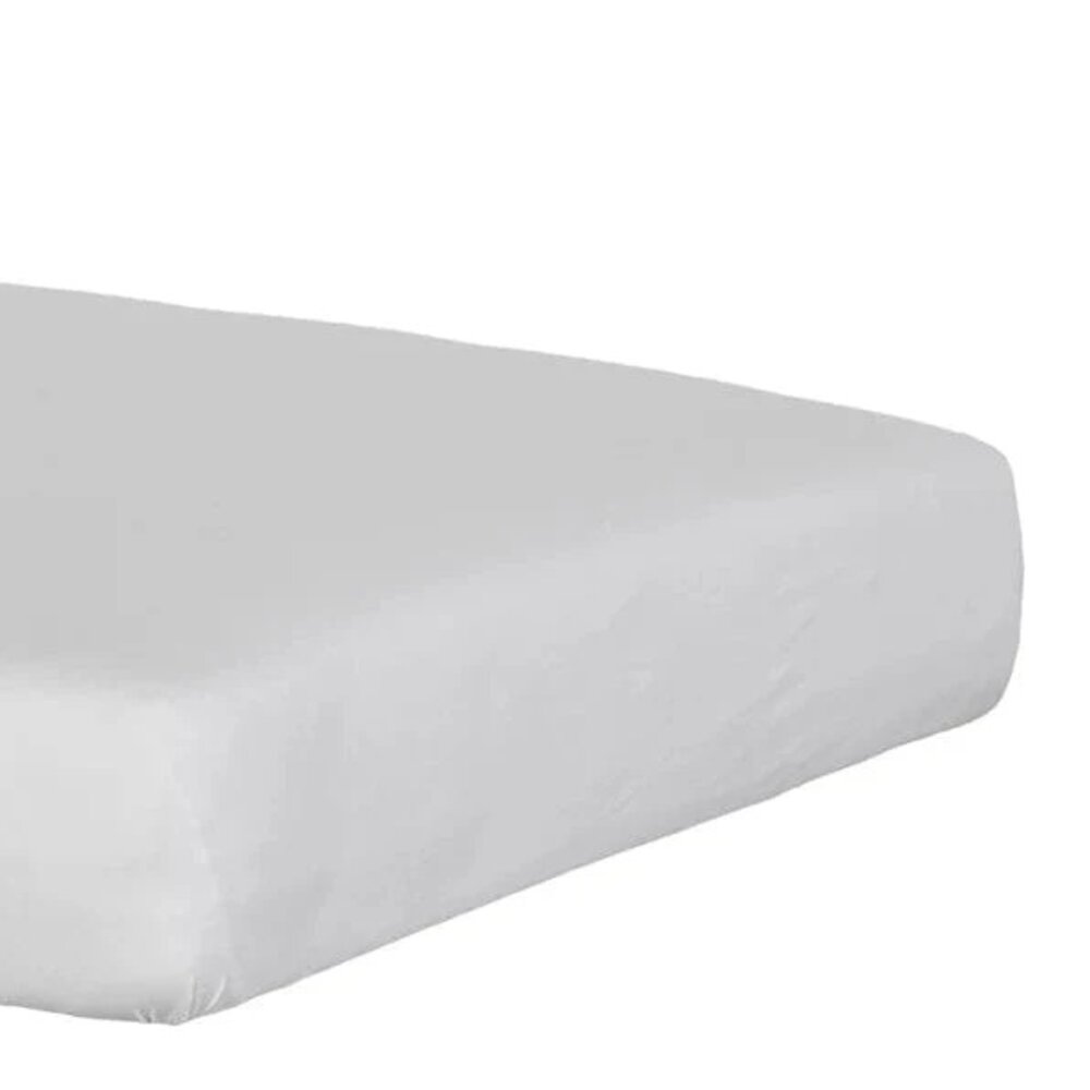 Hoeslaken eenpersoonsbed Classic white