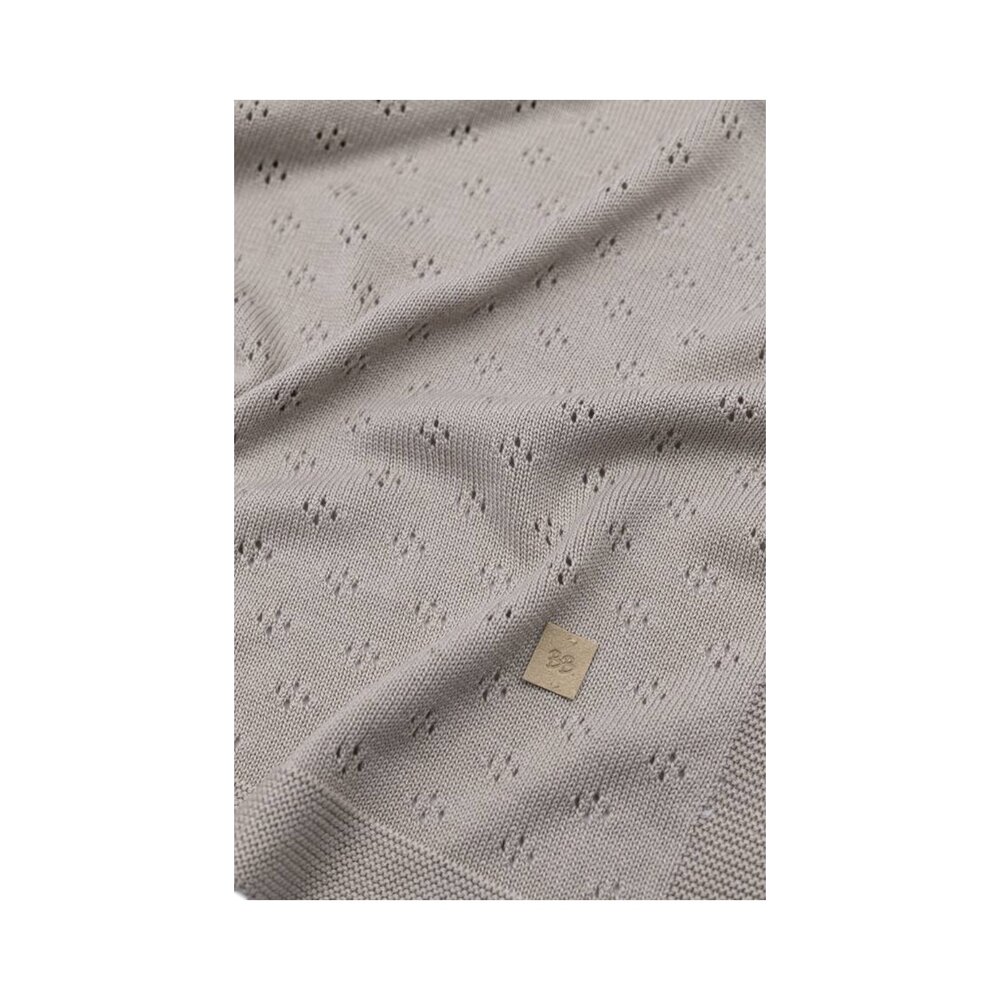 Wiegdeken gebreid openwork Cammello