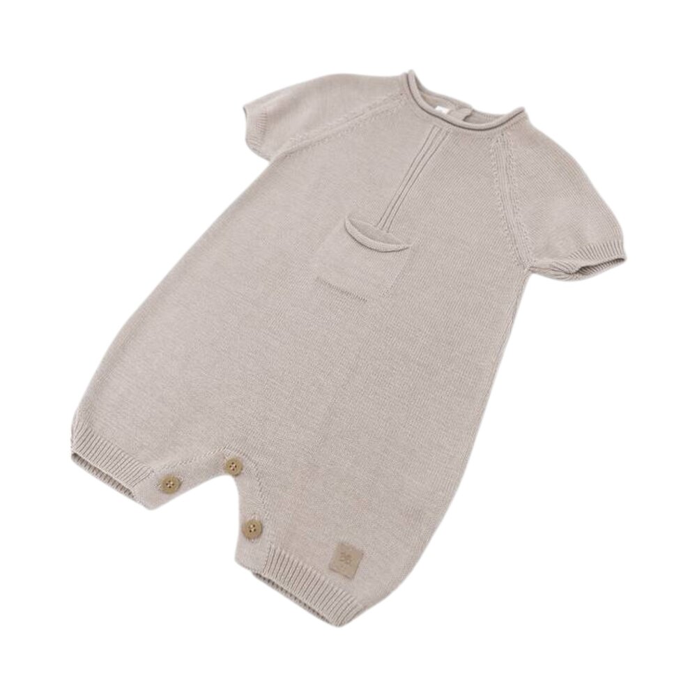 Babypakje zonder voetjes gebreid met zakje Cammello