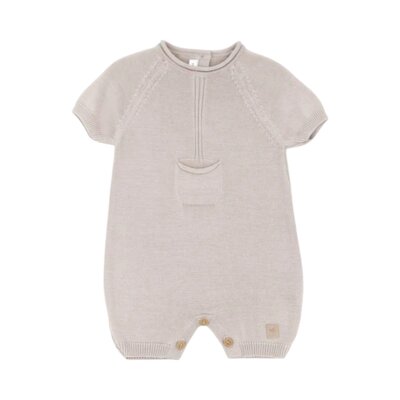 Babypakje zonder voetjes gebreid met zakje Cammello