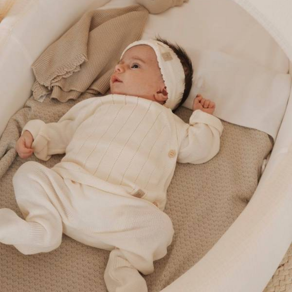 Pantalon met voetjes Bianco