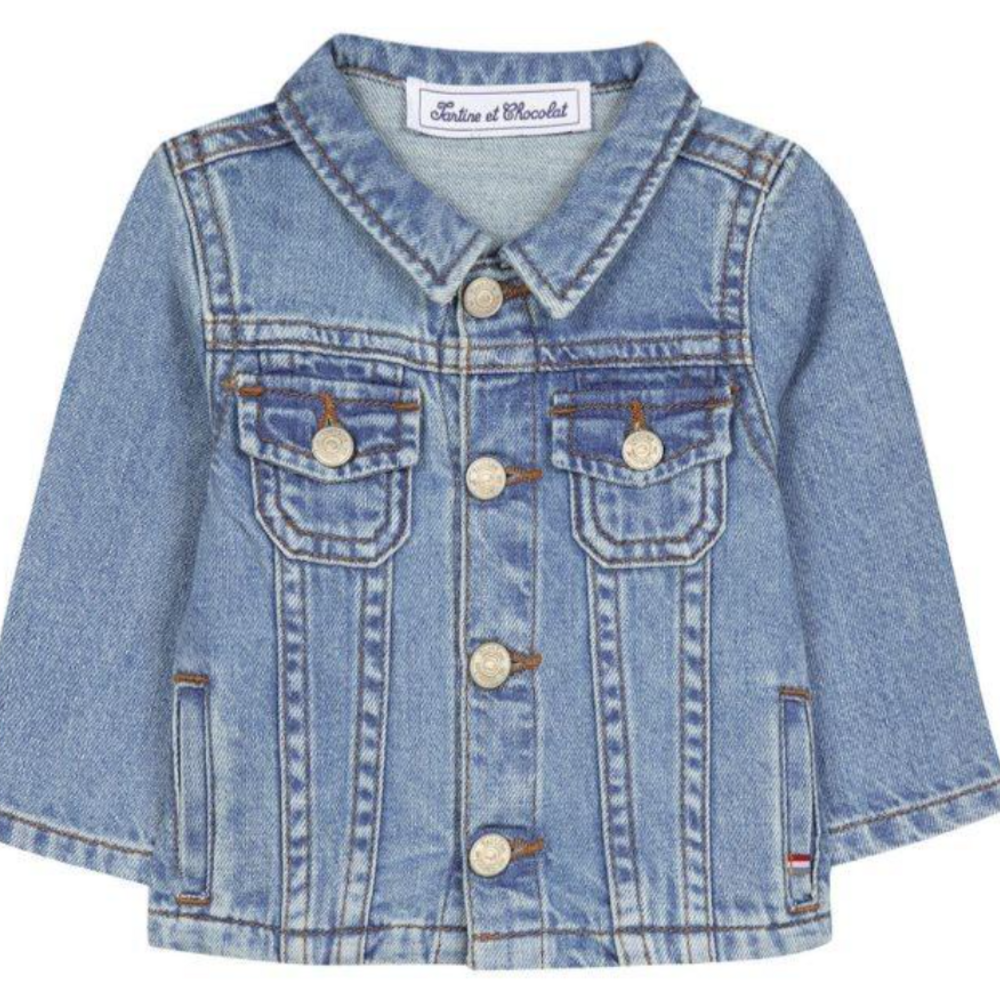 Jeansvest donkerblauw Donkerblauw