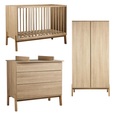 Ashi Honey Ash 3-delige kamer (babybed 70x140+commode+extensie+2-deurskast)