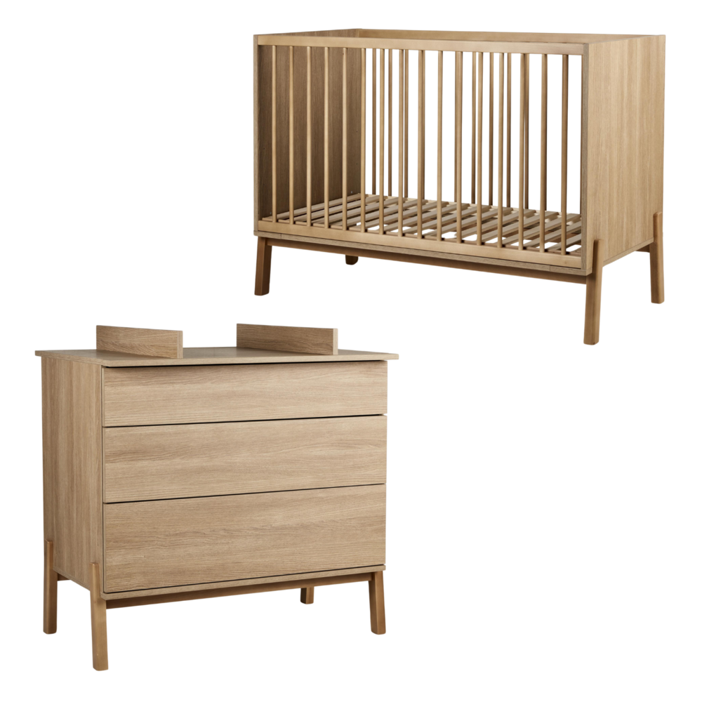 Ashi Honey Ash 2-delige kamer (babybed 70x140+commode+extensie)
