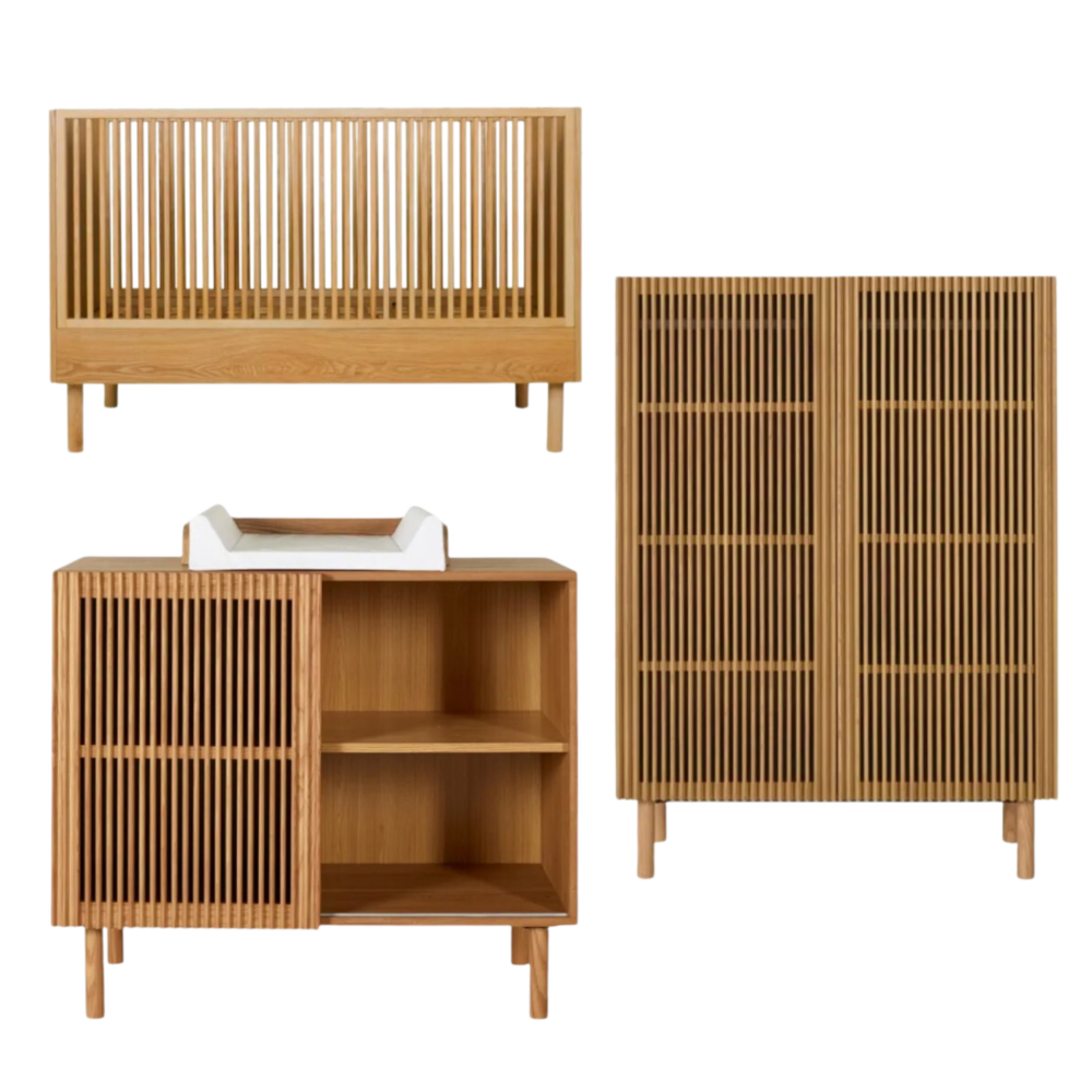 Hai No Ki 3-delige kamer (babybed 70x140+commode+extensie+2-deurskast)