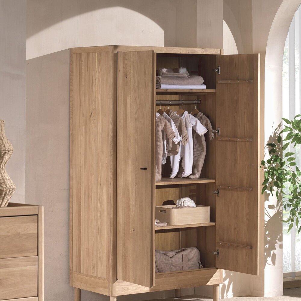 Forrest 3-delige kamer oak (babybed+commode+2-deurskast)