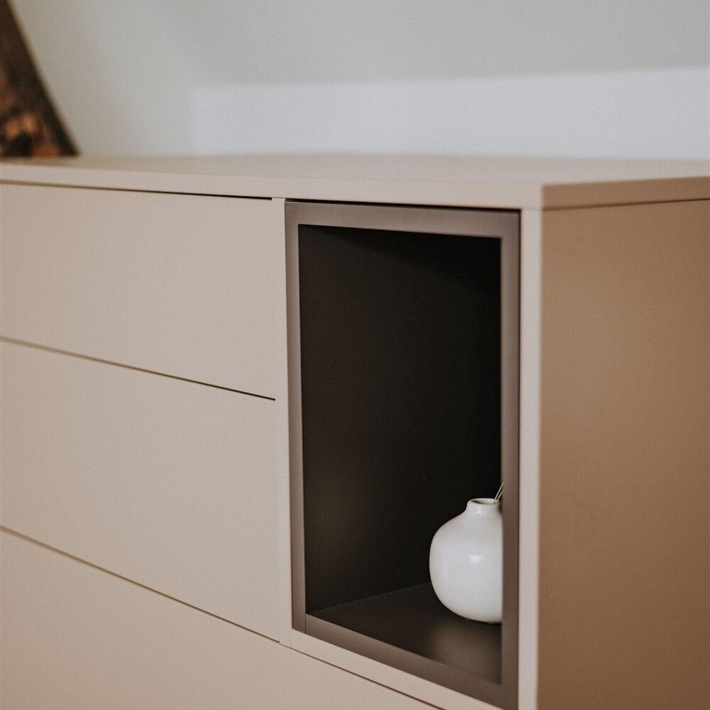 Cocoon Latte 2-delige kamer (babybed 70x140+commode+extensie)