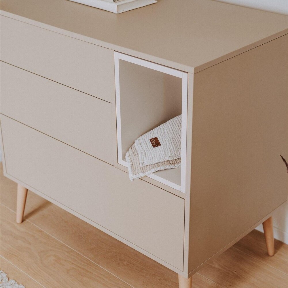 Cocoon Latte 3-delige kamer (babybed 70x140+commode+extensie+2-deurskast)
