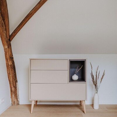 Cocoon Latte 2-delige kamer (babybed 70x140+commode+extensie)