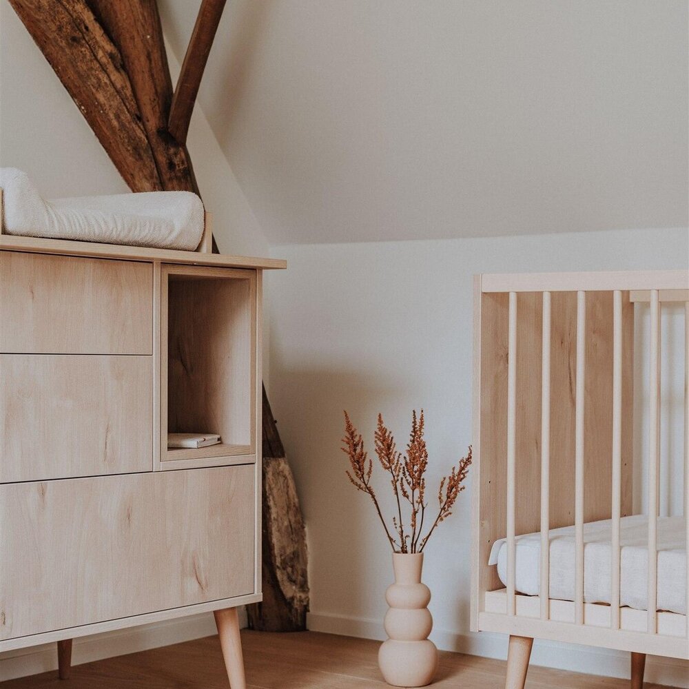 Cocoon Natural 2-delige kamer (babybed 70x140+commode+extensie)