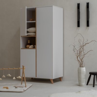 Loft White 3-delige kamer (babybed 70x140+commode+extensie+2-deurskast)