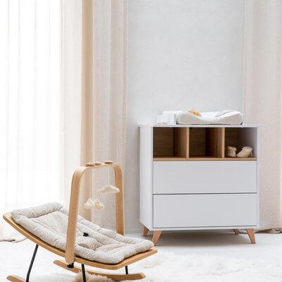 Loft White 3-delige kamer (babybed 70x140+commode+extensie+2-deurskast)