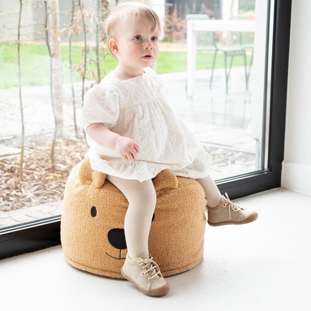 Teddy Beer Poef 40cm Beige