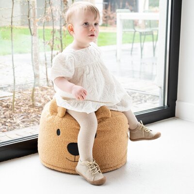 Teddy Beer Poef 40cm Beige