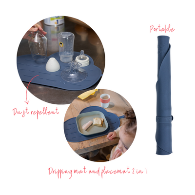 Yummy mat - Afdruipmat Denim