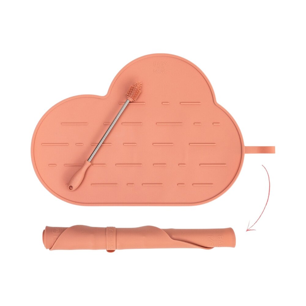 Yummy Clean Set - Afdruipmat & flessenborstel Bloom