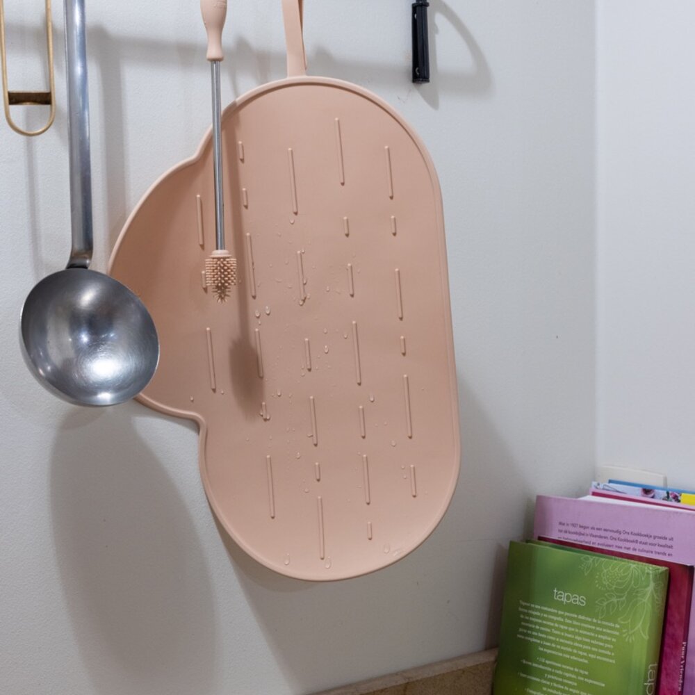 Yummy Clean Set - Afdruipmat & flessenborstel Blush