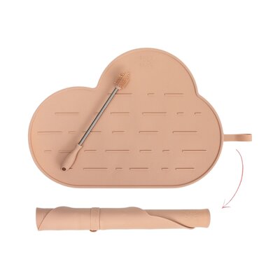 Yummy Clean Set - Afdruipmat & flessenborstel Blush