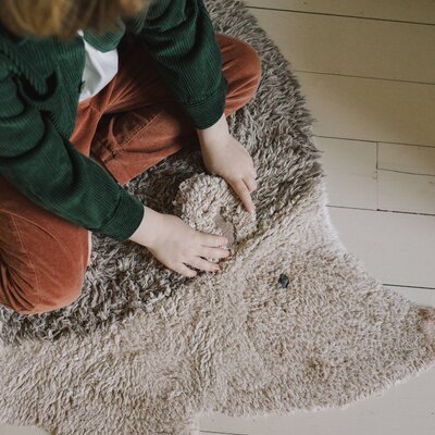 Wasbaar tapijt Animal Hedgehog - 90 x 130 cm