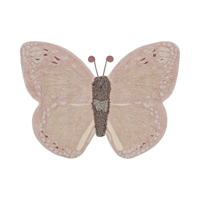 Wasbaar tapijt Animal Baby Butterfly - 90 x 120 cm