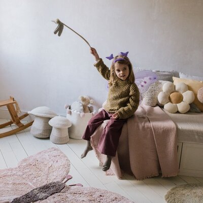 Wasbaar tapijt Animal Baby Butterfly - 90 x 120 cm