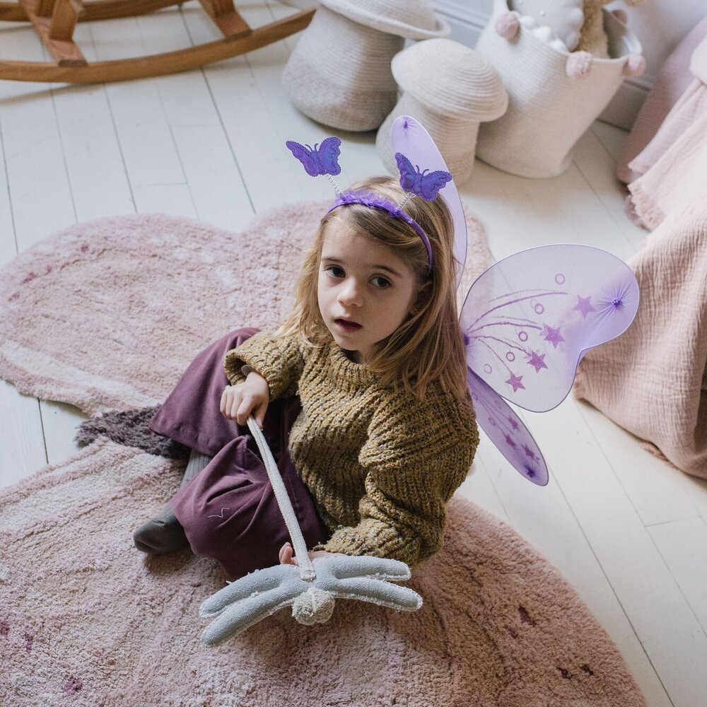Wasbaar tapijt Animal Baby Butterfly - 90 x 120 cm