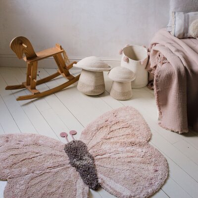 Wasbaar tapijt Animal Baby Butterfly - 90 x 120 cm