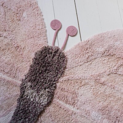 Wasbaar tapijt Animal Baby Butterfly - 90 x 120 cm